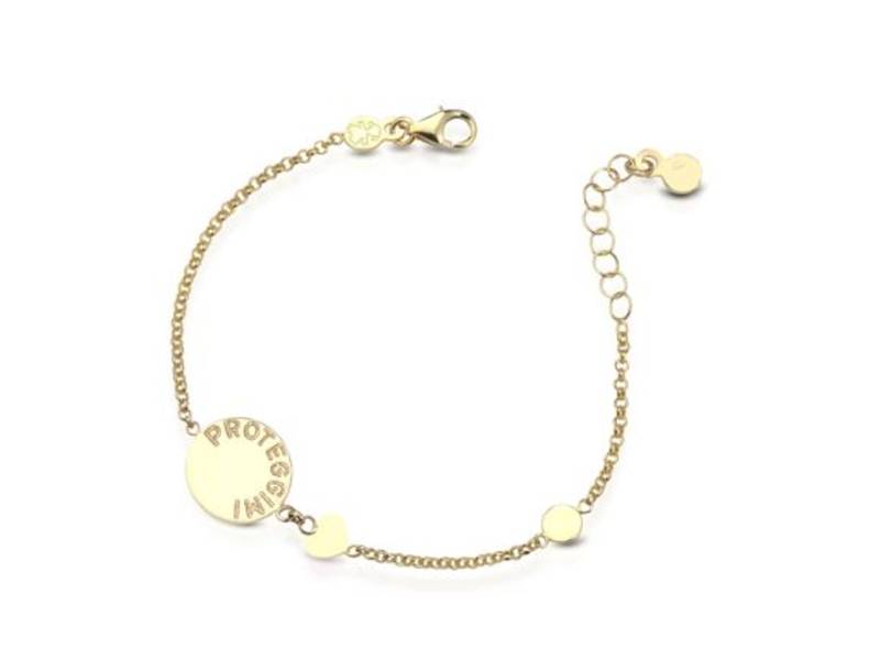 BRACCIALE PROTEGGIMI ORO GIALLO 9KT CON MADONNINA E CUORE PRIMEGIOIE LE BEBE' PMG085